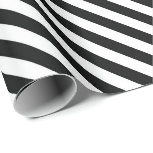 Gestreiftes Schwarzweiss-Packpapier Geschenkpapier