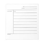 Gestreiftes Seitenschriftdokument, das selbst erst Notizblock (Vorderseite)