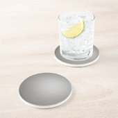 Gestreiftes Silber gebürstetes Aluminium Sandstein Untersetzer (Seite)