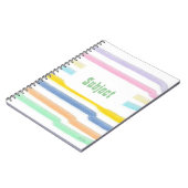 gestreiftes Thema Notizblock (Linke Seite)