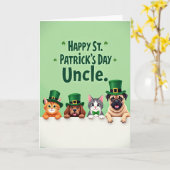 Gestreiftes Tier St. Patrick's Day Karte (Gelbe Blume)