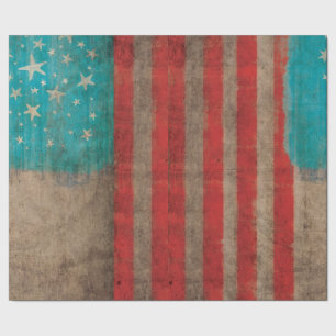 Gestreiftes USA Vintage Sterne Luxus-Geschenkpapie Geschenkpapier