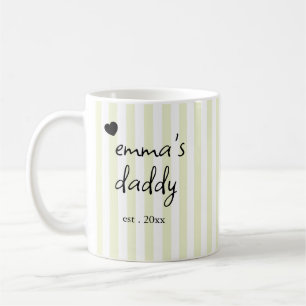Gestreiftes Vatertags-Kaffeetasse Dad seit Kaffeetasse