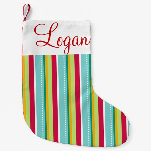 Gestreiftes Weihnachten Kleiner Weihnachtsstrumpf (Vorderseite)