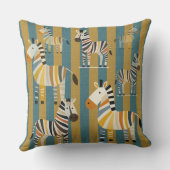 Gestreiftes Zebra Kinder Kissen (Rückseite)
