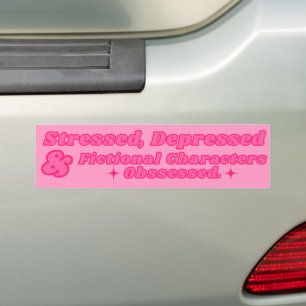 Gestresst, Deprimiert & Fiktionale Charaktere Bese Autoaufkleber