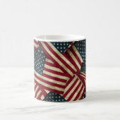 Gestresste amerikanische Flaggenkunst Kaffeetasse (Mittel)