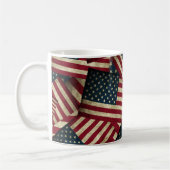 Gestresste amerikanische Flaggenkunst Kaffeetasse (Links)