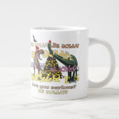Gestresste Dinosaurier-Weihnachten Jumbo-Tasse (Rechts)