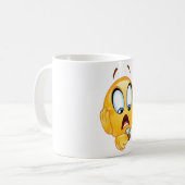 Gestresste Emoji-Kaffeetasse Kaffeetasse (Vorderseite Links)