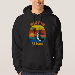 Gestresste Papageientaucher-Saison Retro Vintage S Hoodie