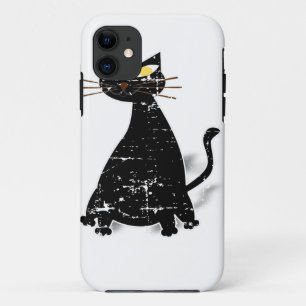 Gestresste schwarze fette Katze Case-Mate iPhone Hülle