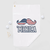 Gestresster Amerika-Schnurrbart-Patriotischer Vekt Golfhandtuch (Insitu)