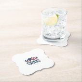 Gestresster Amerika-Schnurrbart-Patriotischer Vekt Untersetzer (Vor Ort)