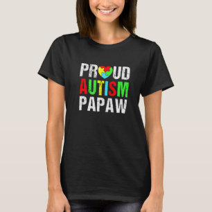 Gestresster Stolz Autismus Papaw Herz Familie Pass T-Shirt
