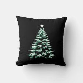 Gestresster Weihnachtsbaum Grüne Pfefferminzstreif Kissen