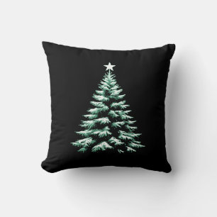 Gestresster Weihnachtsbaum Grüne Pfefferminzstreif Kissen
