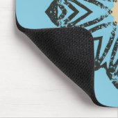 Gestresstes geometrisches Blumenmedaillon Mousepad (Ecke)