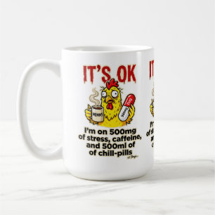 Gestresstes Huhn Kaffee Liebhaber Lustiges Mütterl Kaffeetasse