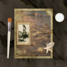 Gestresstes Strand Scrapbook Papier