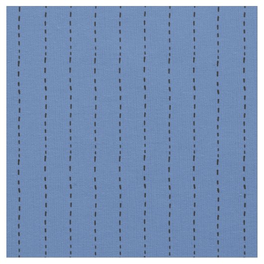 Gestrichelte Linien auf Blau Stoff (Nahaufnahme)