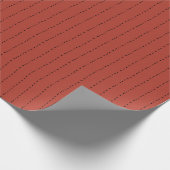 Gestrichelte Linien auf Grau Rot Geschenkpapier (Ecke)