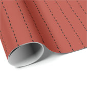 Gestrichelte Linien auf Grau Rot Geschenkpapier (Rolleneckpunkt)