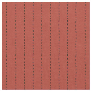 Gestrichelte Linien auf Grau Rot Stoff
