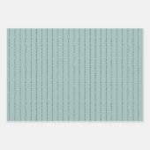 Gestrichelte Linien auf Grau Türkis Geschenkpapier Set (Vorderseite 2)
