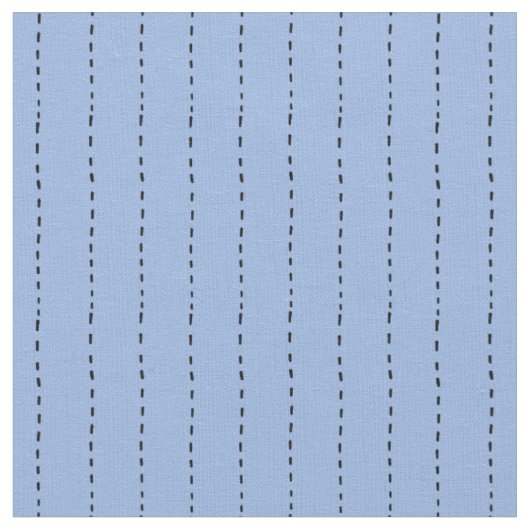 Gestrichelte Linien auf Hellblau Stoff (Nahaufnahme)
