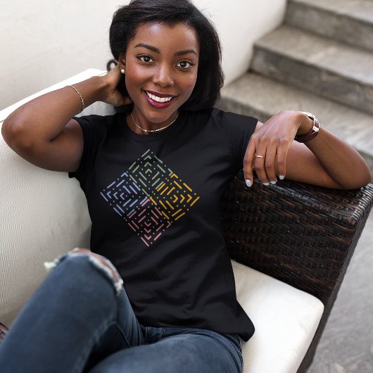 gestrichelte Quadrate T-Shirt