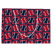 Gestrichen Baseballs 01-GIFT BAG L Große Geschenktüte (Rückseite)