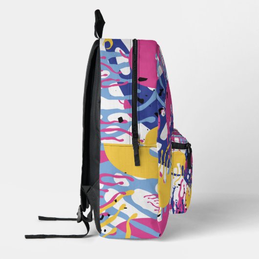 gestrichen. bedruckter rucksack (Links)