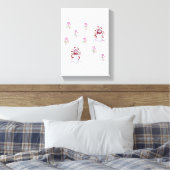 Gestrichen Canvas Print Valentine's Day Snowman Leinwanddruck (Insitu (Schlafzimmer))