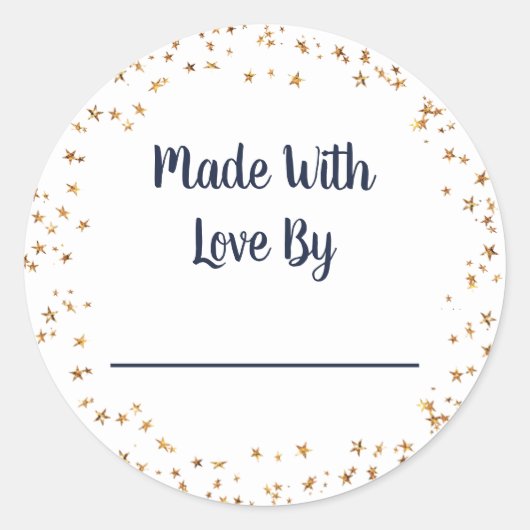 Gestrichen mit Liebe Runder Aufkleber (Vorderseite)