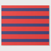 Gestrichen (Navy Blue & Red) individuell einstellb Geschenkpapier (Flach)