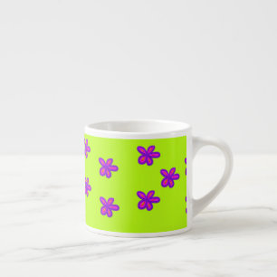 gestrichene Blume auf Grün Espressotasse