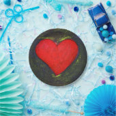gestrichene Heart Paper Plate Pappteller (Party)