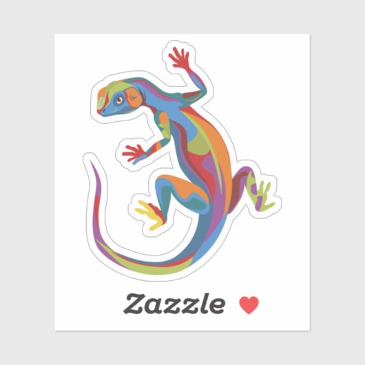 gestrichene Lizard Aufkleber (Blatt)