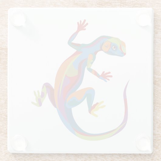 gestrichene Lizard Glasuntersetzer (Rückseite)