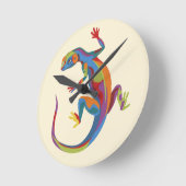 gestrichene Lizard Runde Wanduhr (Winkel)