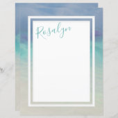 gestrichene Ocean Border Paper (Vorne/Hinten)