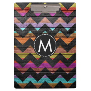 Gestrichenes Holz Chevron Streifen Muster #2 Klemmbrett