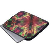 Gestricke, eingefasste Rechtecke, farbige "Deckkra Laptopschutzhülle (Vorne Knopf)