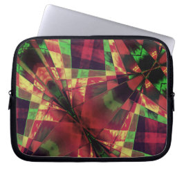 Gestricke, eingefasste Rechtecke, farbige "Deckkra Laptopschutzhülle