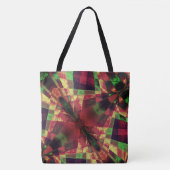 Gestricke, eingefasste Rechtecke, farbige "Deckkra Tasche (Vorderseite)