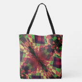 Gestricke, eingefasste Rechtecke, farbige "Deckkra Tasche (Rückseite)