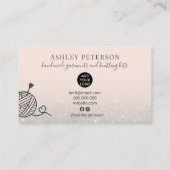 Gestricke Glitzer aus gestricktem Häkelgarn Visitenkarte (Rückseite)