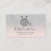 Gestricke Glitzer aus gestricktem Häkelgarn Visitenkarte (Vorderseite)