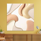 Gestricke Leinwand in stylischer Grafik (Insitu (Wohnzimmer))